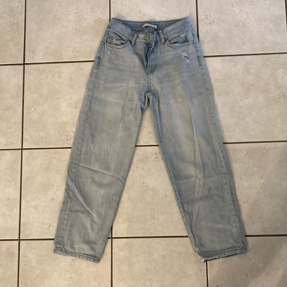 SO Women's Light Blue Straight Leg Jeans